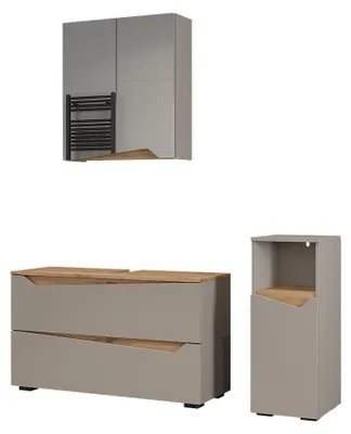 Produktbild von Badmöbel-Set Vicco Marelle Greige/Artisan-Eiche 3-teilig, Model 65061