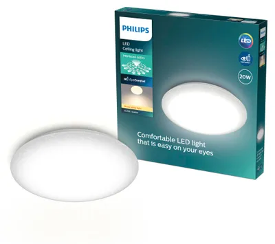 Zdjęcie produktu dla Philips Lampa sufitowa Moire 20 W, LED, IP20, Biały