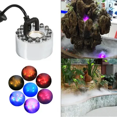 Produktbild von LED Aquarium Teich Brunnen Bunt Nebelmaschine Luftbefeuchter Zerstäuber Mist Maker