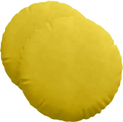 Immagine prodotto di Cuscini da seduta vidaXL, 2 pezzi, giallo, Ø 50 x 19 cm, velluto
