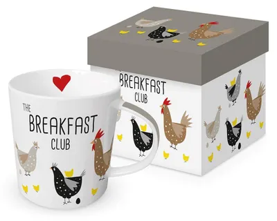 Kaffeetasse mit Tierkopf, Geschenkbox, 350 ml, Porzellan, weiß