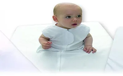 Obrázok produktu pre Napínacia plachta 60-80 x 120-140 cm, biela, bavlna, pre detskú posteľ