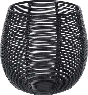 Produktbild von schwarze Laterne aus Draht Loft-Stil 12 cm