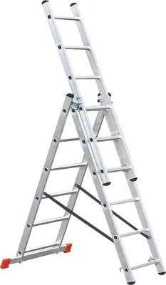 Produktbild von Aluminium Vielzweckleiter, 3 x 6 Sprossen, Arbeitshöhe bis 4210 mm