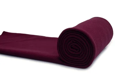 Zdjęcie produktu dla Dzianinowa bawełniana lamówka, bawełniana taśma, materiał na lamówki, czerwone wino, 50 x 125 cm