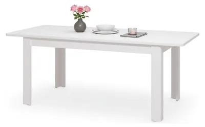 Immagine prodotto di Dmora Tavolo Allungabile Colosimi 160x91x77h cm Bianco Lucido, 8 Posti Allungabile