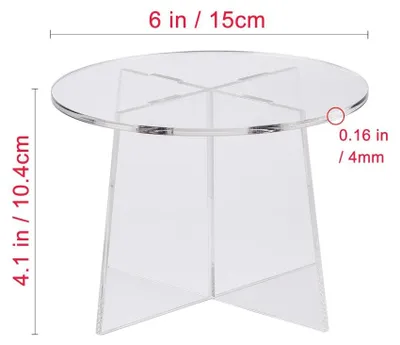 Image de Lot de 2 supports pour plantes en acrylique transparent - Présentoirs multifonctionnels d'intérieur - Décoration moderne pour la maison - Petits supports de table pour plantes - Jardinières de bureau