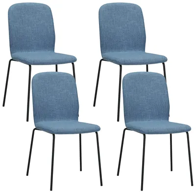 Immagine prodotto di Set di 4 sedie per sala da pranzo Albatros ENNA, nero - impilabile, comoda sedia imbottita - Elegante sedia da cucina, sedia per sala da pranzo o tavolo da pranzo, sedia da conferenza, quantità:4, colore:Nero