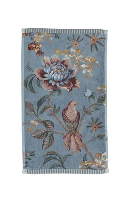 Produktbild von Pip Studio 3er Set Gästehandtuch Secret Garden Farbe Blue Größe 30x50 cm