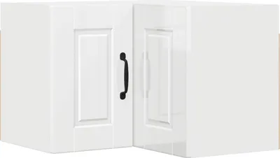 Produktbild von vidaXL Wand-Eckschrank PORTO Hochglanz Weiß 57 x 57 x 40 cm
