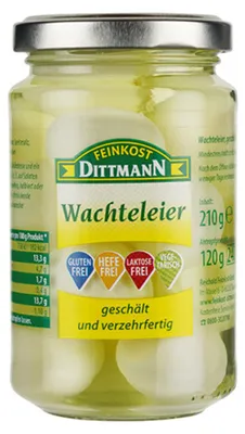 Produktbild von Dittmann Wachteleier geschaelt fein herzhaft klassisch lecker 120 g