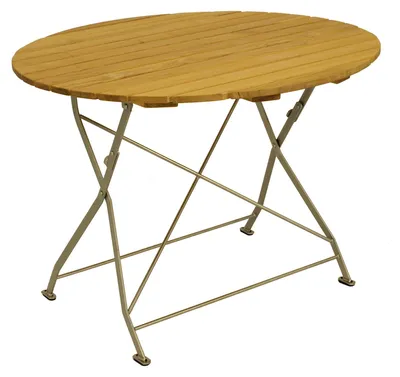Produktbild von Klapptisch Holztisch Gartentisch Tisch,rund, Gestell verzinkt 100cm
