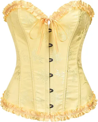 Produktbild von Damen-Corsage Top figurformend Spitzen y Elegant Gelb M