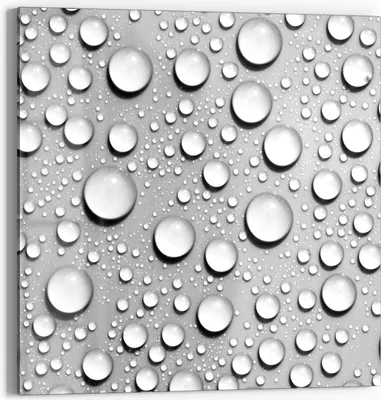 Produktbild von DEQORI Glasbild Echtglas 50x50 cm 'Tanz der Wasserperlen' Wandbild Bild modern Deko