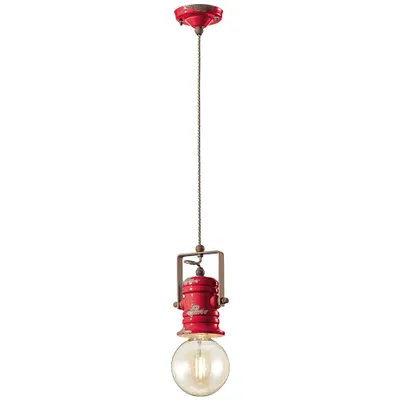 Zdjęcie produktu dla Ferroluce Urban lampa wisząca czerwona okrągła