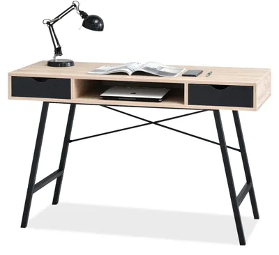 Produktbild von Schreibtisch DEVON – schwarz/Sonoma-Eiche