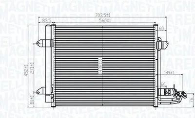 Produktbild von MAGNETI MARELLI 350203815000 Kondensator Klimaanlage Klimakondensator für VW TOURAN (1T1, 1T2) +Trockner