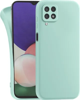 Produktbild von Hülle für Samsung Galaxy A12 5G - Handyhülle mit Kameraschutz Cover aus Silikon in Mintgrün
