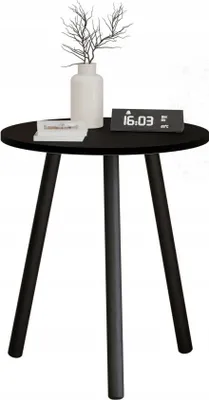 Zdjęcie produktu dla Kawowy Okrągły Stolik Ława Loft Industrial Salon 55 cm
