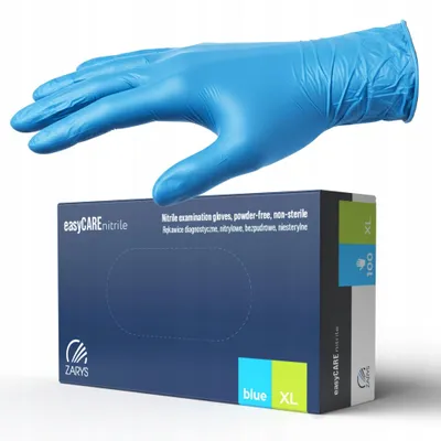 Produktbild von Nitrilhandschuhe Blue 100 Stück Blau Grösse Xl