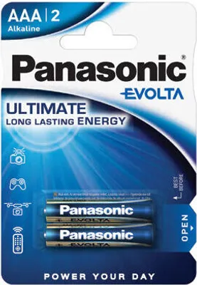Produktbild von Panasonic Evolta AAA, Einwegbatterie, Alkali, 1,5 V, 2 Stück(e), Blau, AAA