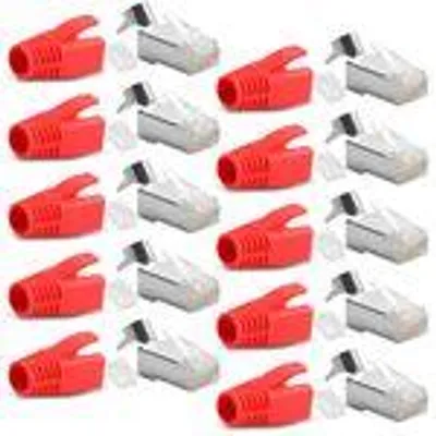 Produktbild von 10x Netzwerkstecker CAT 7 6A RJ45 LAN Netzwerk Crimp Stecker vergoldete Kontakte