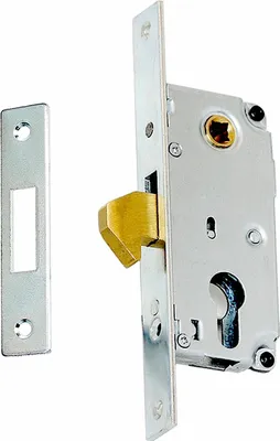Produktbild von 2 Hakenschloss Einsteckschloss 72 / 40 Schiebetürschloss für Zylinder Schiebetore