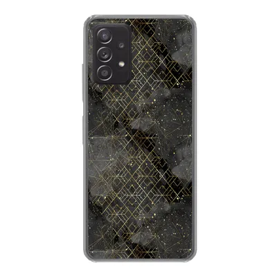 Produktbild von MuchoWow® Handyhülle Schutzhülle Hülle für Samsung galaxy a73 Marmor - Schwarz - Gold - Geometrie Silikon Softcase Handy Hülle - Handyhülle