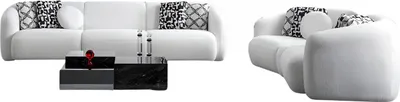 Obrázok produktu pre Wohnzimmer Einrichtung Seitzmöbel Set 4+3 Sitzer Couchtisch Möbel 3tlg