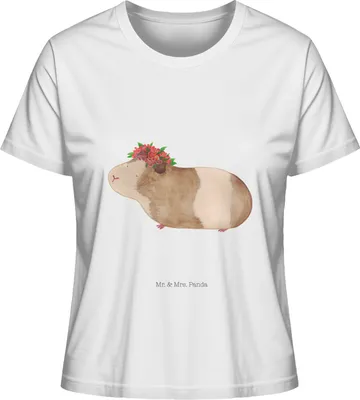Produktbild von Mr. & Mrs. Panda Damen Basic T-Shirt Meerschweinchen Weisheit Größe M - Weiß - Geschenk, Motivation, Blumenkind, Oberteil, Lustige Sprüche, Wunderland, Shirt, Wunder