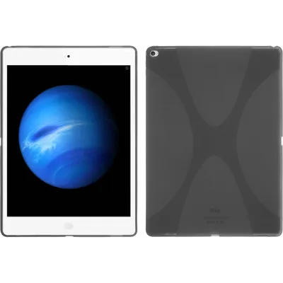 Produktbild von PhoneNatic Case kompatibel mit Apple iPad Pro 12.9 (2017) - grau Silikon Hülle X-Style + 2 Schutzfolien