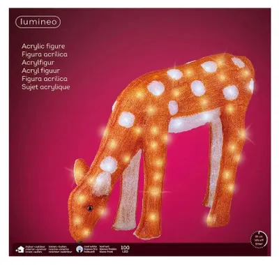 Productafbeelding van Led hert l61b22h49cm bruin/koel wit Lumineo