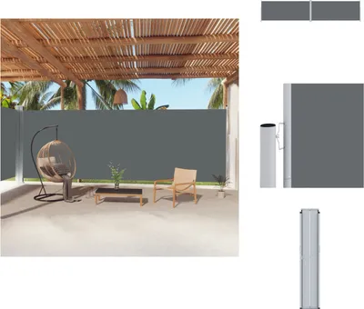 Produktbild von vidaXL Seitenmarkise Ausziehbar Anthrazit 220x1000 cm -  Sonnenschirme & Sonnenschutze