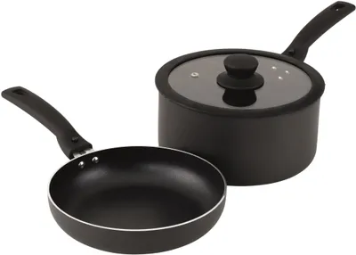 Produktbild von Outwell 650599, Topf-Set, Aluminium, 2,5 l, Schwarz, Schwarz, Glas