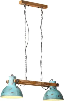 Image de vidaXL Lampe suspendue 25 W Bleue 85x28x109 cm E27
