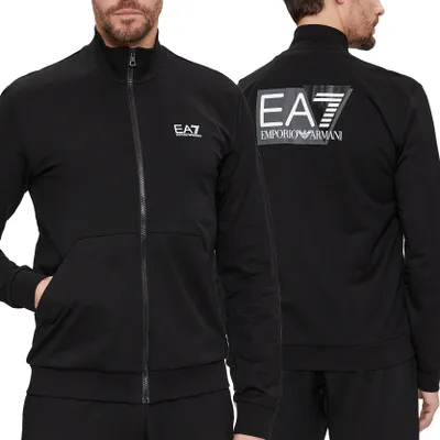 Produktbild von EA7 Emporio Armani Herren-Sweatshirt, schwarz, mit Stehkragen, 3DPM61-PJ05Z-1200 L