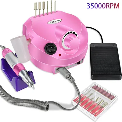 Produktbild von 35000 U/min Elektrischer Nagelbohrer Professionelle Maniküre-Maschine Nagelschleifer-Set Nagelbohrer-Bit Tragbares Nagelstudio-Poliergerät