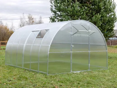 Obrázok produktu pre Polykarbonátový skleník "Premium" 3x8 m z ocele, so 4 mm polykarbonátom s 2 dverami