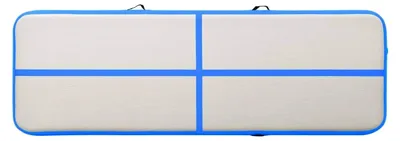 Produktbild von Aufblasbare Gymnastikmatte mit Pumpe Turnmatte Aufblasbar Tumbling Matten Tranningsmatte Fitnessmatte Yogamatte Gymnastikmatte Sportmatte für Zuhause Outdoor 500x100x15 cm PVC Blau
