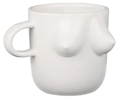 Keramik-Brusttasse 400 ml – 3D-Design, Kaffee- & Teetasse