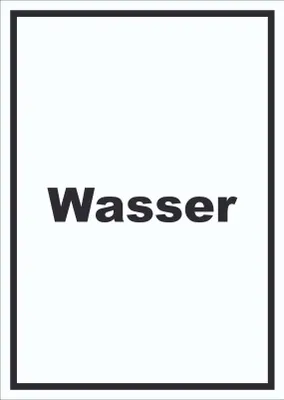Produktbild von Wasser Schild mit Text Anschluss hochkant A5 (148x210mm)