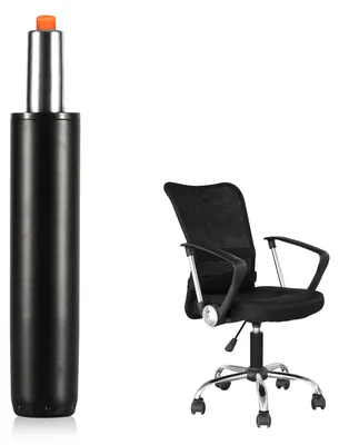 Productafbeelding van Gasveer voor bureaustoelen, 450 kg belastbaar, hoogte verstelbaar 245-400 mm, zwart