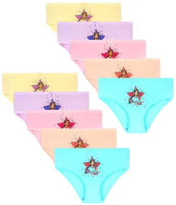 Produktbild von 10er Set Mädchen Slips - Sterne - Bunt