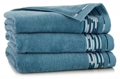 Produktbild von Handtuch - 100% Baumwolle - 450 g/m2 - 70x140 cm - Extra Saugfähig - Blau - hohe Grammatur - GRAFIK