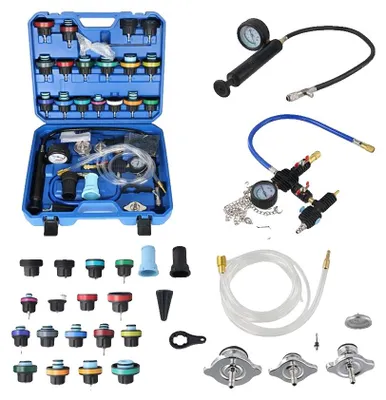 Imagen del producto de Kit de prueba de presión para sistemas de refrigeración, conjunto de herramientas para el llenado al vacío, detección de fugas, 28 piezas