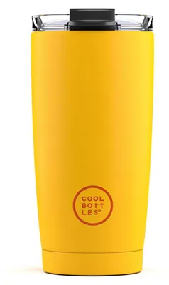 Thermosbecher 550 ml, RVS, 5 h warm/10 h kalt, auslaufsicher, BPA-frei, Gelb