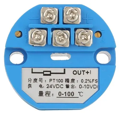 PT100 Temperaturtransmitter, DC24V, 0-10V Ausgang, -50~400°C