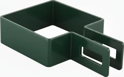 Obrázok produktu pre LogistSystem Koncová svorka štvorcová 80x80mm - zelená Plotová svorka pre plotové stĺpiky - Upevnenie pletivových panelov - Plotové svorky Svorka Svorka na stĺpiky