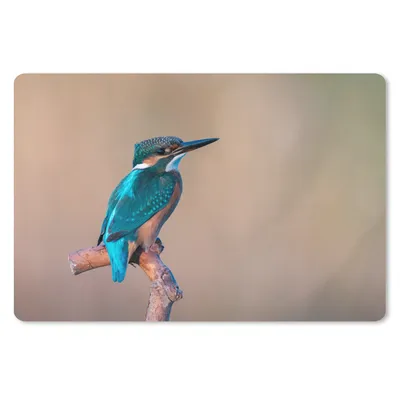 Produktbild von MuchoWow® Mauspad Mousepad Eisvogel - Porträt - Zweig 27x18 cm - Mousepads - Maus Mat - Pad - Mausunterlage - Büroartikel - Desk Matten