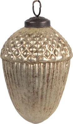 Produktbild von Clayre & Eef 6GL4550S Christbaumkugel Goldfarbig Braun Ø 6x8 cm Klassisch Stil